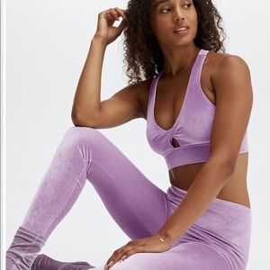 NWT Fabletics Velour Oasis Twist Sports Bra